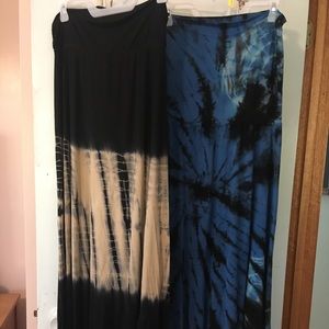 2pc Boho Hippie Maxi Skirt Lot Size large